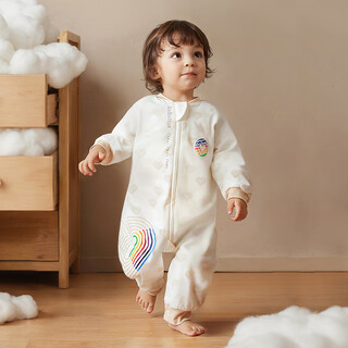 Bebebus baby sleeping bag spring and autumn children's constant temperature split-leg one-piece pajamas baby all-season autumn and winter sleeping bag warm baby quilted autumn and winter style (recommended room temperature 16-20) l 90 size_height 90-105cm