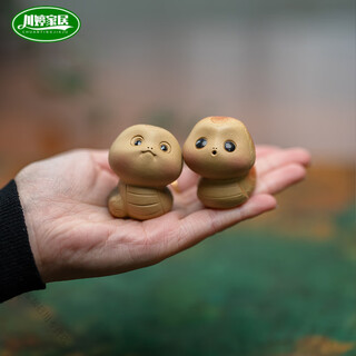 Miaopule german imported quality twelve zodiac natal tea pet blessing spiritual snake muyi tea set mini cute little little green snake + small spiritual snake (pair)