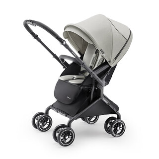 Aibeili baby stroller is lightweight, two-way, can sit and lie down, high landscape, four-wheel universal newborn stroller max maya gray