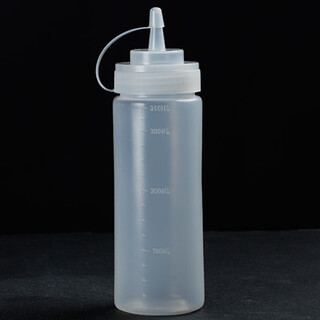 Meikejie squeeze sauce bottle tomato salad sauce plastic tip squeeze squeeze bottle commercial oil bottle household sauce condiment bottle white 1 piece - brush not included 350ml