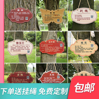 树牌挂牌植物标签铭牌园林树木名称介绍简介定制亚克力树名植树节 30x20cm【优选材质 更耐用】