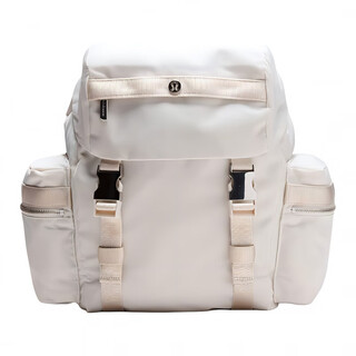 Lululemon wunderlust 14l drawstring buckle closure design for convenient storage nylon backpack bone silver mini