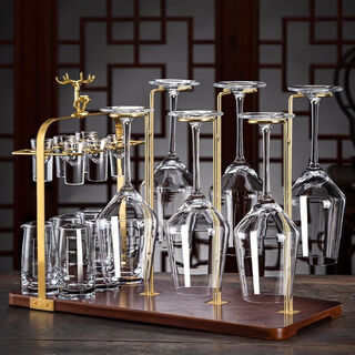 Sailotto red cup set household white cup dispenser crystal glass luxury light luxury high value new household cup 400ml red cup red cup + 6 handles white cup set