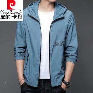 
Pierre cardin brand men's sun protection clothes men's summer thin ice silk hooded sun protection clothes jacket breathable and comfortable N9928 mist blue M 170 105-120Jin [Jin equals 0.5 kg]