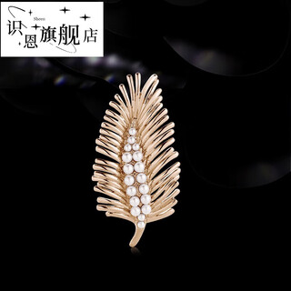 Shien french retro style light luxury niche brooch accessories handmade european and american fashion simple corsage champagne gold