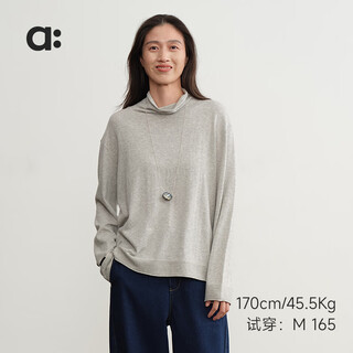 Youlan (allblu)allblu youlan parent and child, loose but not baggy, pile collar sweater, warm and durable for parent and child, light gray 160