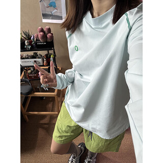 Jufeng glacier blue quick-drying long sleeve t-shirt men's summer thin mountain outdoor sports cycling clothing couple basement shirt glacier blue s