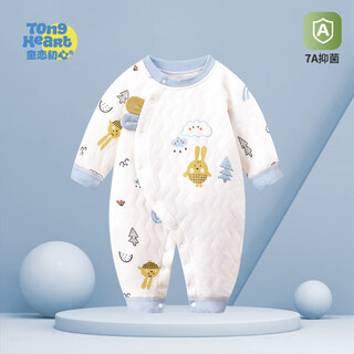 Childish love, first-hearted baby jumpsuit, spring, autumn and winter newborn baby clothes, thermal underwear, male and female baby clothes, crawling clothes, autumn clothes