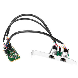 魔羯（MOGE）Mini PCIe双电口网卡千兆以太网网络适配器RTL8111F芯片 台式机miniPCIE有线双口网卡 MC4249