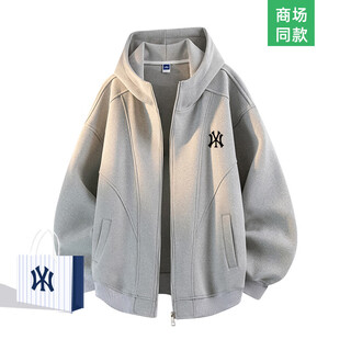 My outlet spring autumn and winter hooded cardigan sweater plus velvet thickened jacket for men and women 2025 new casual hoodie hemp gray -5502 2xl 150-170jin jin is equal to 0.5 kg