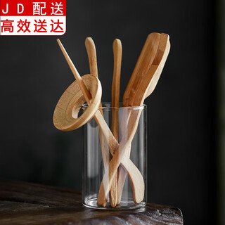 Zhengyang tea ceremony six gentlemen kung fu tea set accessories glass household japanese-style bamboo tea clips tea spoons tea needles tea art complete set glass (flat straight) six gentlemen_bamboo