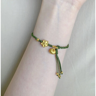 Chili pure gold 999 gold peach blossom little fatty pure gold bracelet as a chinese valentine's day gift for your girlfriend and wife. main picture bracelet.