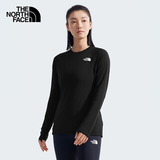 The north face (the north face) women's tight-fitting bottoming shirt, moisture-absorbent and quick-drying outdoor top layer | 7wtq jk3/cosmic black xs 155