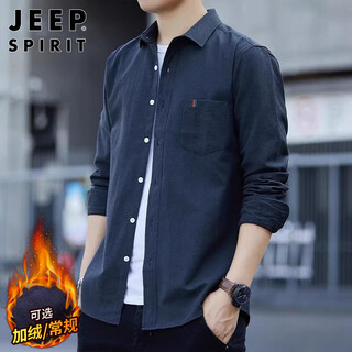 Jeep spirit jeep shirt men's long-sleeved autumn and winter coat men's business casual shirt trendy men's clothing