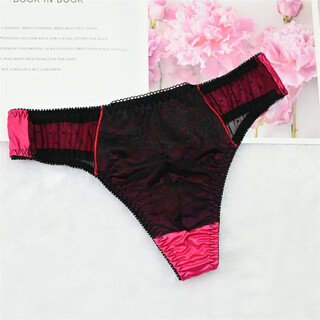 New japanese-style sexy smooth, soft, close-fitting concave-convex style men's daily lace thong panties for men and women m