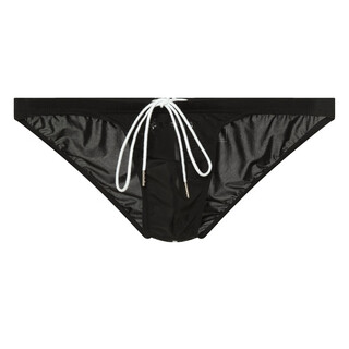 G-STATION70g超薄性感简约时尚男士三角泳裤柔软舒适速干遇水即透运动健身 黑色 XL