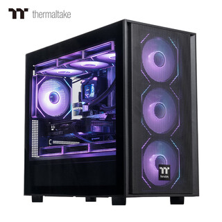 Thermaltake (tt) steel shadow style s-m sea view room chassis computer host black (m-atx motherboard/supports 360 water cooling/12 fan positions)