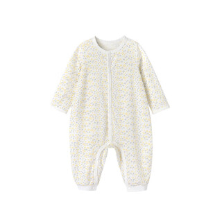 Yeehoo baby clothes newborn jumpsuit baby infant home crawling suit jumpsuit light yellow 80cm