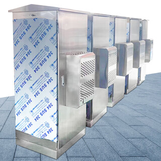 He jiangong stainless steel outdoor communication network cabinet server integrated outdoor cabinet 5g base station constant temperature air conditioning cabinet gray without air conditioning price 100x65x65cm