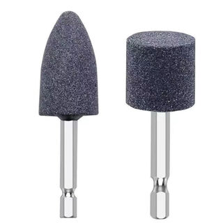 奉希手电钻磨头内磨头砂轮磨头六角柄打磨批头风批钻电钻电磨头 (圆锥+圆柱各1支)发2支