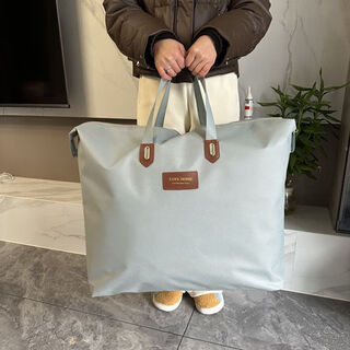 Ke zhen moving packing bag large capacity luggage bag travel bag kindergarten quilt storage bag handbag waterproof and moisture-proof dark gray non-woven fabric medium size (packs four jin jin is equal to 0.5 kg silk quilt)