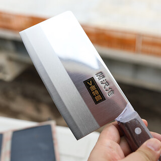 原装日本进口斩切两用菜刀 5CR13特种钢 加厚超锋利 称手好用 银色 90° 170.5mm 121mm