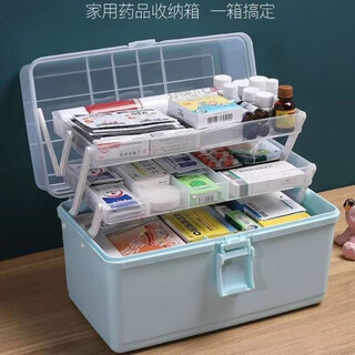 An junsheng multifunctional hardware car electric small appliances folding storage box home tool box industrial grade household small utility box large * super capacity - open large space sky blue three-volume compartment design * thickened material * durable