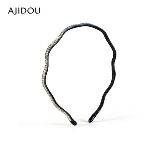 Ajidou ajidou hair accessories women's black rhinestone thin headband black 1 piece