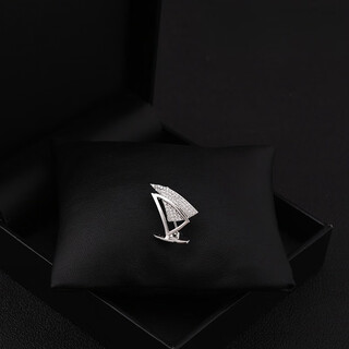 Chishe simple and versatile ins new high-end brooch for men and women smooth sailing navy sailboat brooch brooch silver