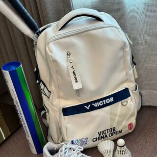 威克多（VICTOR）2025新款运动羽毛球包中国公开赛男女多功能大容量双肩背包纪念版 3040米白