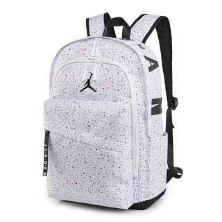 Nba cares air jordan student schoolbags, junior high school and high school backpacks for men and women, sports and leisure large-capacity computer travel bags, white starry sky, length 29cm, width 14cm, height 45cm 5 years old - 99 years old