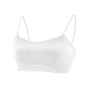 Raodie silk satin bandeau bra mulberry silk thin u-shaped back slimming french bra white xl