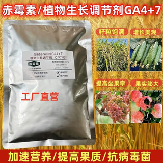 Hengfeng high efficiency 90% gibberellin ga4+7 genuine plant growth regulator high concentration preserves flowers and fruits now ships for import 1kg (bag + measuring spoon)