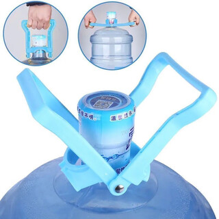 Enshou traceable water artifact portable ring large bucket water handle bottled water mineral spring pure water bucket household labor-saving upgrade thickened carry upgrade thickened single and double (carrying the bucket is easier) blue 1 piece