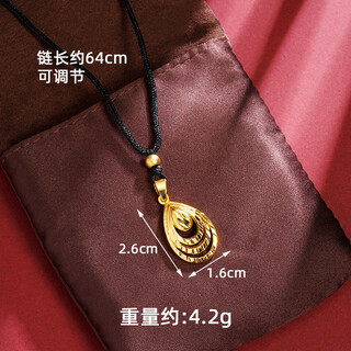 Pupan lao phoenix 999 bengal red gold vietnamese sand gold necklace trendy water drop pendant long-lasting color copper gold plating x3433 water drop shape necklace lao fengxiang quality