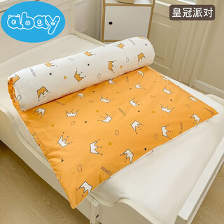 Abay cartoon kindergarten pure cotton quilt cover primary school student nap mattress cover baby baby bed pure cotton quilt cover crown party 60cm*135cm single piece cushion cover