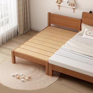 Hong richeng solid wood children's spliced bed crib spliced large bed custom baby widened bed boy girl bedside single bed solid wood single bed (log) - free mattress 180x80cm