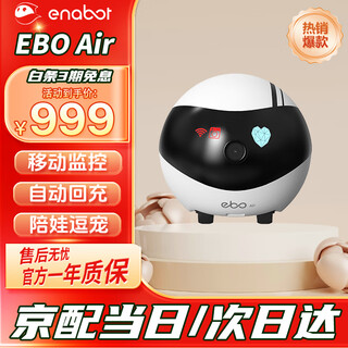 
enabot EBO Air companion robot remote surveillance camera whole house mobile camera elderly e-care pet teasing cat ebo robot