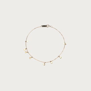 Caox apricot leaf 10k gold non-fading bracelet stacked gold bracelet ins niche design gift to girlfriend ready stock