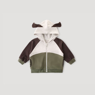 Bali piggy children's sweater jacket autumn super cute baby top boys casual sports outer hooded cardigan girls piggy 100