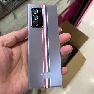 Z is suitable for samsung fold3 back cover original flod2 glass back screen 9160 mobile phone back shell w21 battery cover disassembly fold2tb version deputy factory back cover with lens cover