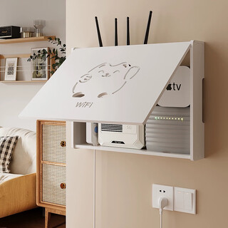 Lin jia boy electric meter box decorative painting multimedia network cable box distribution box blocking decorative artifact router storage box wall mount lucky cat style width 40 * height 30 (accommodates 38 * 27)