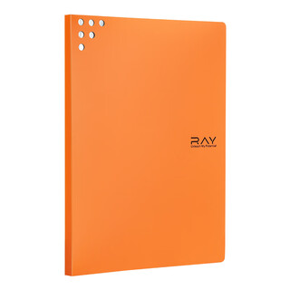 齐心（COMIX） RAY资料册A4 20袋 橙色 办公用品 活页插袋文件夹 文件收纳册 A6112 （15个装）