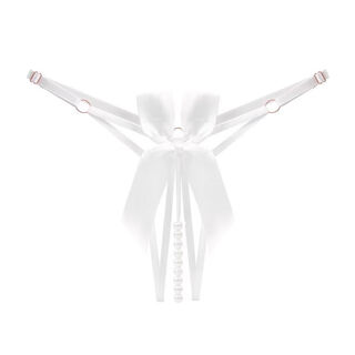 Sexy underwear thong women's crotchless pearl masturbation massage sexy underwear for body wear one-size-fits-all pink