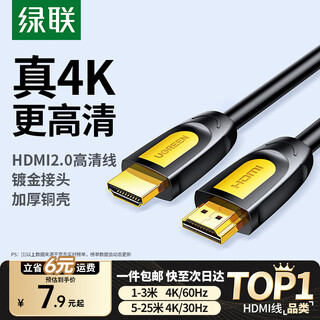Greenlink hdmi cable version 2.0 4k digital high-definition cable engineering grade 3d video cable supports laptop tv set-top box monitor projector cable 4k classic home decoration/office 0.75 meters