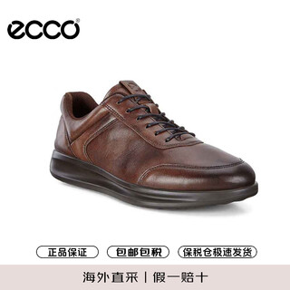 Ecco business casual shoes for men, breathable low-top cowhide shoes, yashi 207124 01482 cocoa brown 42