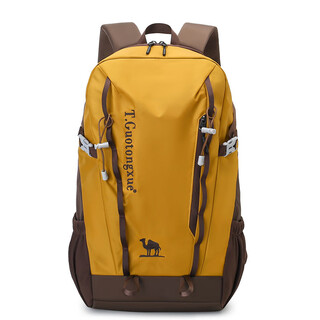 Camel new outdoor waterproof large capacity multifunctional hiking backpack gift bag yellow style 2 30 liters