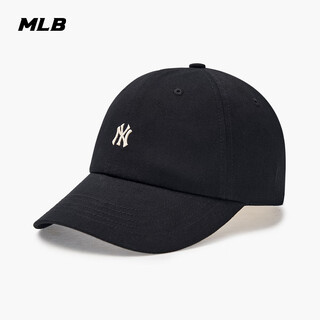 Mlb male and female couple small logo soft top baseball cap classic fashion casual 3acpb045n new york yankees/black