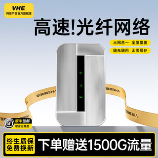 VHE随身wifi三网通用免插卡移动随身wi-fi6无线网卡便携式高速4G无限速上网车载热点户外2025款路由器 28核【WiFi6至尊版】刷视频影音推荐