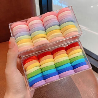 Accessories children's hair band large size does not hurt hair girls high ponytail hair rope high elastic hair tie rubber band candy color 32 pieces boxed